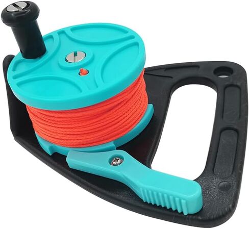 بكرة الغوص مع سدادة الإبهام، خط غوص عالي الوضوح بكرة إصبع بكرة 150 قدم للغوص الآمن والغطس in Kuwait