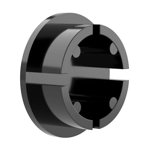 FORMUFIT F112IDC-BK-10 1-1/2" Furniture Grade Internal Dome Cap in Black, 1.9" ID, PVC (Pack of 10) in Saudi Arabia