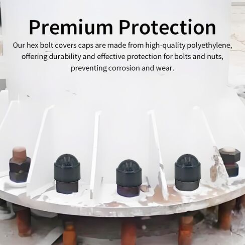 35Pcs Hex Bolt Covers Caps M8x13mm Black Screw Caps Plastic Nuts Head Cover Protective Nut Cap Reliable Performance High Strength Bolt Retainer Nut Protection Cap in Kuwait