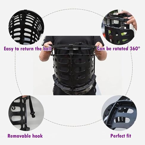 مرفق جهاز إرجاع حلقة كرة السلة مقاس 25.6 × 15 بوصة - شلال قابل للدوران 360 درجة in Kuwait