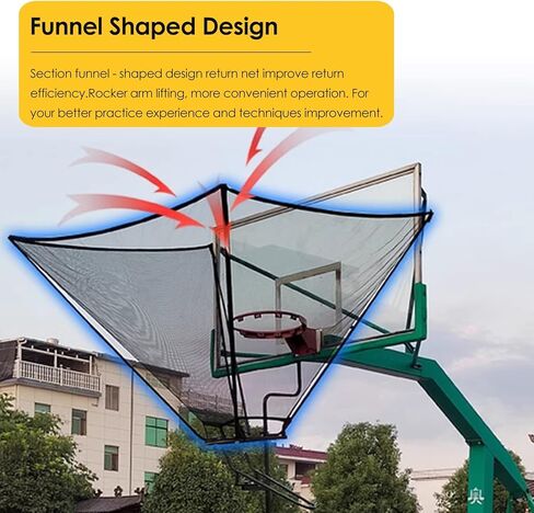 جهاز إرجاع كرة السلة، شبكة محمولة، خفيفة الوزن، معلقة، ملحق لتدريب الطوق للاستخدام الداخلي والخارجي in Kuwait