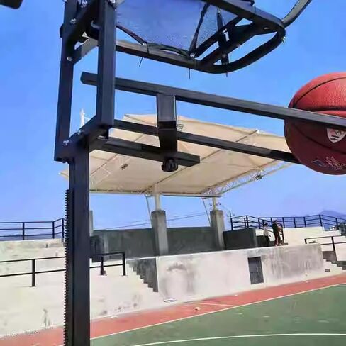 جهاز إرجاع كرة السلة، شبكة دوارة، مثبتة على الأرض، اللوحة الخلفية، مرفق من أجل الأطواق التقليدية المثبتة على الحائط/العمود، رفوف الرماية القابلة للتعديل in Kuwait