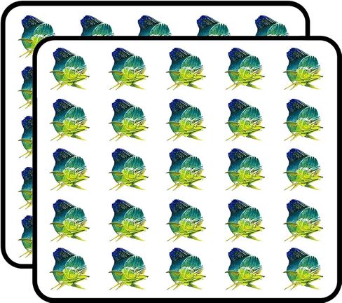 Mahi Mahi Dolphin Fish Vinyl Stickers 1" Each 50 Pack Stickers Durable and Waterproof for Laptops, Cars, Phones in Saudi Arabia