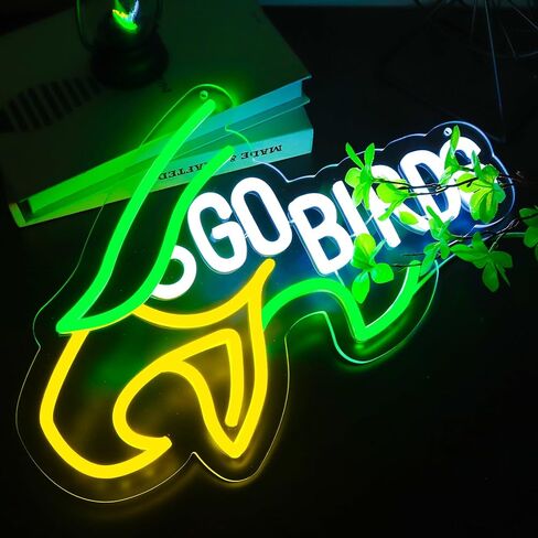 Eagle Go Birds Neon Signs for Wall Decor,Go Birds LED Neon Light Up Sign for Man Cave、Dormitory、Bedroom，Gifts for Teen Boys、Teenage Girls、Game Player in Saudi Arabia