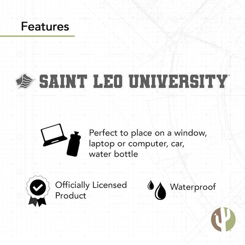 Desert Cactus Saint Leo University Sticker Lions Name Logo Vinyl Decal Laptop Water Bottle Car Scrapbook (15 Inch Sticker) in Saudi Arabia