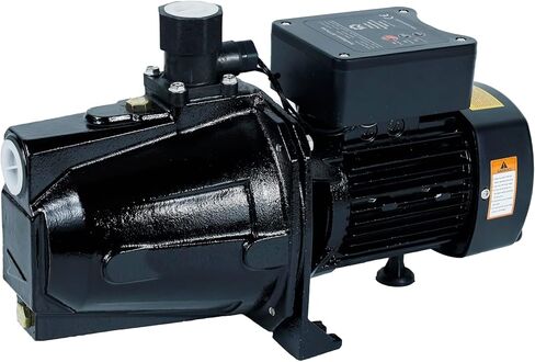 مضخة معززة ونفاثة بئر ضحلة ذكية من PS&W مع وحدة تحكم مدمجة، 1 حصان، 15 جالونًا في الدقيقة، أقصى ارتفاع 137 قدمًا، بدون خزان 110 فولت، لا حاجة لخزان الضغط in Kuwait