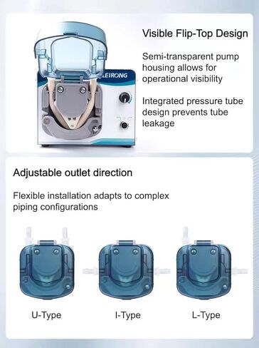 Complete Peristaltic Pump ZP300 DC Brushed Motor 24V 15W Laboratory Knob Speed Control Filling Machine Micro Self-Priming Water Pump (4.8 * 8mm Silicone Tube, 120~450ml/min) in Saudi Arabia