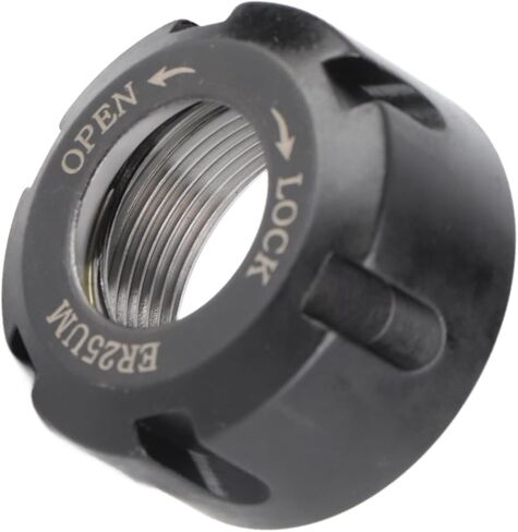 Jeanoko ER25UM Dynamic Balancing Nut Metal Collet Nut Chuck Holder Lathe for Most Tool Holders Wear 1 Piece (M32*1.5) in Saudi Arabia