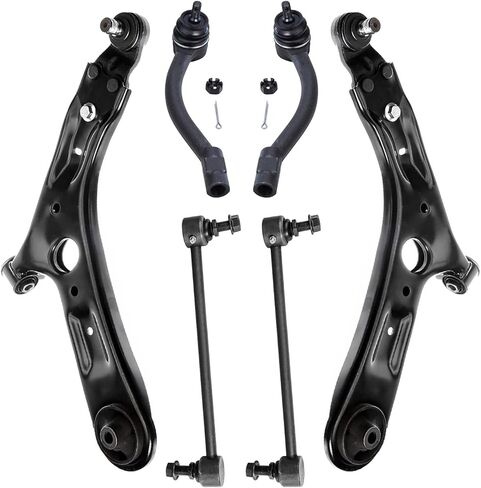 Detroit Axle - 6pc Front End Control Arms Kit for 14-19 Kia Soul, 15-19 Soul EV, 2 Lower Control Arms w/Ball Joint 2 Sway Bars 2 Outer Tie Rods 2014 2015 2016 2017 2018 2019 Replacement in Saudi Arabia