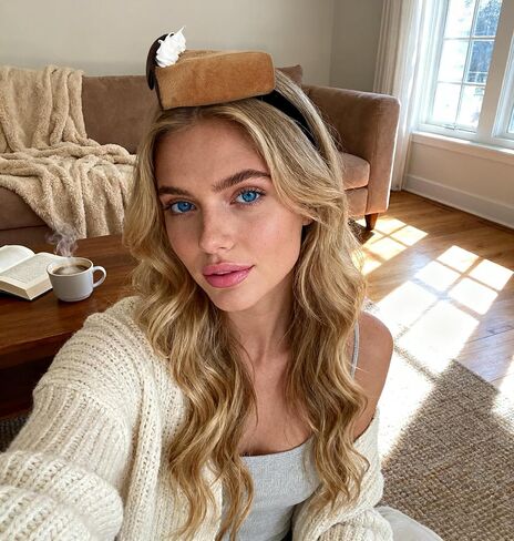 UQJE Novelty Pumpkin Pie Headband Plush Mini Food Headdress Halloween Fun Headband for Adults Food Costume Accessory-Orange in Kuwait