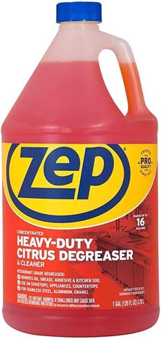 Zep Heavy-Duty Citrus Degreaser Refill - 1 Gallon (Case of 2) ZUCIT128 - Professional Strength Cleaner and Degreaser, Concentrated Pro Formula in Saudi Arabia