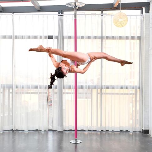 Ceiling Mount Dancing Pole,Home Flying Pole Dance Extension,45mm,Free Standing Fitness Stripper Poles with Silicone (7.5ft) in Saudi Arabia