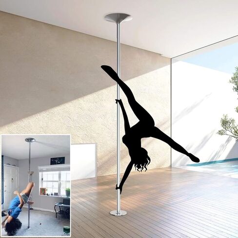 Stripper Pole Heavy Duty Fitness Dancing Pole Kit,Removable Stripper Pole Train Equipment,45mm Rotating Static Poles for Women and Men (9ft) in Saudi Arabia