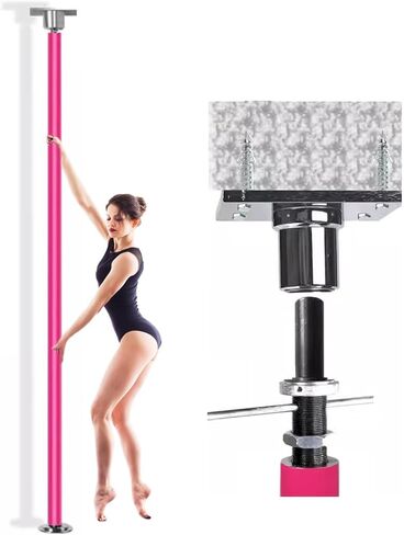 Stripper Pole Permanent Dance Pole Ceiling Mount,Φ45mm Home Dancing Pole,Friendly Silicone Fitness Stripper Pole Set (9.5ft) in Saudi Arabia