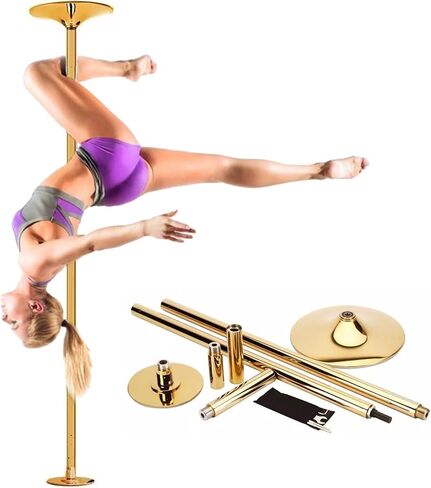 Fitness Dance Pole Kit 7ft 9ft 10ft 11ft,Static Stripper Pole for Apartment Party Pub,Adjustable 45mm Dancimg Pole for Ceiling (Silver 10.2ft) in Saudi Arabia