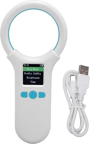 ماسح ضوئي لرقاقة الحيوانات الأليفة، قارئ محمول باليد RFID EMID للحيوانات، 134.2 كيلو هرتز 125 كيلو هرتز، ماسح ضوئي لقارئ بطاقات الحيوانات الدقيقة، تخزين بيانات 500 سجل، ماسح ضوئي محمول لرقاقة الحيوانات الأليفة قابل لإعادة الشحن in Saudi Arabia