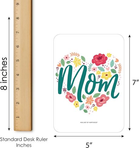 Mother's Day Floral Bingo Game - 18 Cards and Markers Set - Mom Party Card Games, Family Celebration Activity Pack, Interactive Entertainment for Mom's Special Day in Saudi Arabia