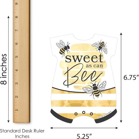 Big Dot of Happiness Little Bumblebee - Picture Bingo Cards and Markers - Baby Shower Shaped Bingo Game - Set of 18 in Saudi Arabia
