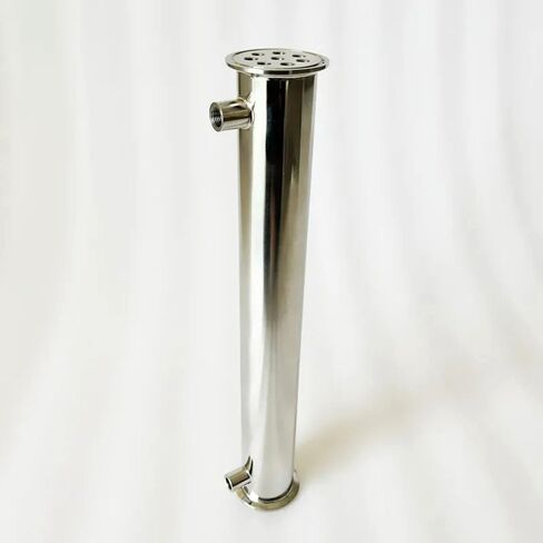 مكثف، 2 بوصة 51 مم OD64 مم مزيل للارتجاع مع 1/4 ارتفاع خيط أنثى 400 مم داخل 8 أنابيب لعمود التقطير لغو القمر فضي in Kuwait