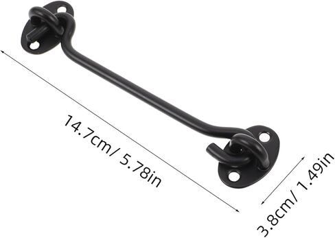 TEHAUX Thickened Stainless Steel Window and Door Hook Latch Sturdy Gate Privacy Lock for Cabin and Barn 2-Piece Set Screw Mounting for Secure Closure in Saudi Arabia