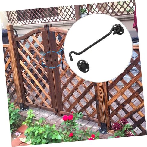 TEHAUX Thickened Stainless Steel Window and Door Hook Latch Sturdy Gate Privacy Lock for Cabin and Barn 2-Piece Set Screw Mounting for Secure Closure in Saudi Arabia