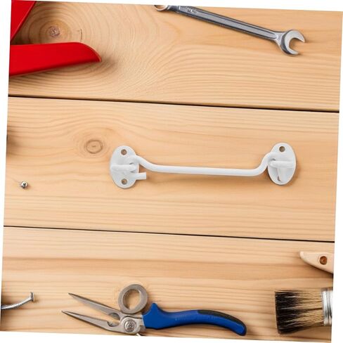 TEHAUX 2set Barn Door Lock Stainless Steel Hooks Eye Latch Door Window Hardware Rustproof Security Lock for Home Office in Saudi Arabia