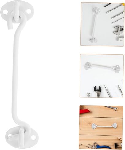 TEHAUX 2set Barn Door Lock Stainless Steel Hooks Eye Latch Door Window Hardware Rustproof Security Lock for Home Office in Saudi Arabia
