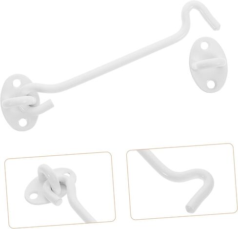TEHAUX 2set Barn Door Lock Stainless Steel Hooks Eye Latch Door Window Hardware Rustproof Security Lock for Home Office in Saudi Arabia