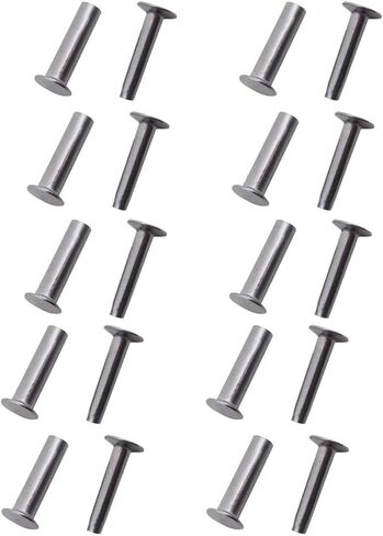 10 Sets 5MM Rod Diameters Stainless Screw and Nut Rivets with 15 16 18MM Length Fit for Kitchen Knife Handle Fastening(Medium) in Kuwait