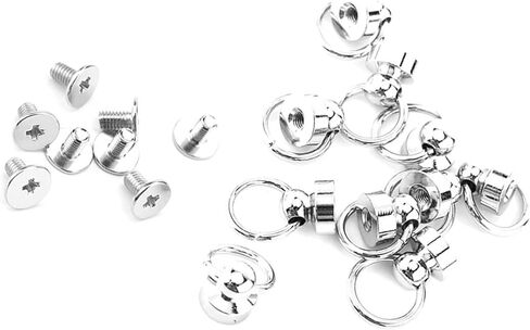 POCREATION Brass Rivet Studs, Screwback Round Head, Leathercraft Parts, 10 Pieces in Saudi Arabia
