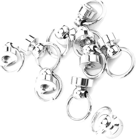 POCREATION Brass Rivet Studs, Screwback Round Head, Leathercraft Parts, 10 Pieces in Saudi Arabia