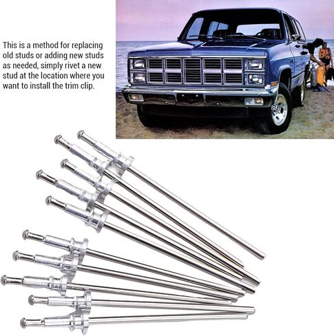 Tyenaza 10PCS Window Trim Clip Spot Weld Pin, Sturdy Metal Replacement Trim Clip Stud Rivets Set in Saudi Arabia
