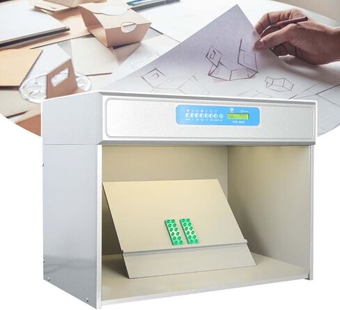 Desktop Color Assessment Cabinet for Color Calibration & Inspection, Self-Assembly, Inner Dimensions 620x500x355mm, Perfect for Graphic Design & Photography Quality Control. in Kuwait