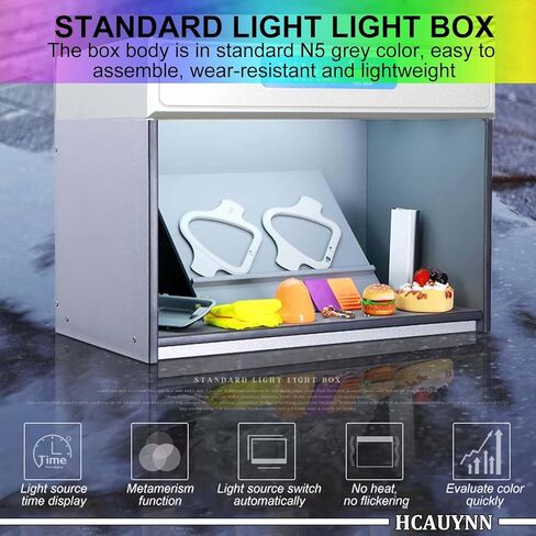 Desktop Color Assessment Cabinet for Color Calibration & Inspection, Self-Assembly, Inner Dimensions 620x500x355mm, Perfect for Graphic Design & Photography Quality Control. in Kuwait