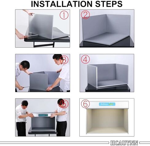 Desktop Color Assessment Cabinet for Color Calibration & Inspection, Self-Assembly, Inner Dimensions 620x500x355mm, Perfect for Graphic Design & Photography Quality Control. in Kuwait