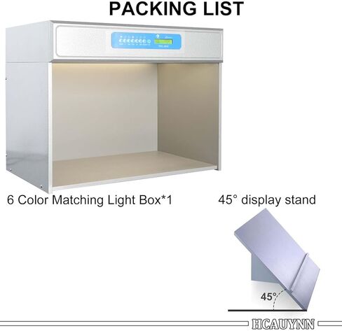 Desktop Color Assessment Cabinet for Color Calibration & Inspection, Self-Assembly, Inner Dimensions 620x500x355mm, Perfect for Graphic Design & Photography Quality Control. in Kuwait