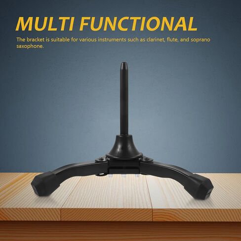 ULTECHNOVO Foldable Clarinet Stand Portable Oboe Holder Tripod Support with Non-slip Base Black 16x10x3cm for Wind Instruments Music Performance in Saudi Arabia