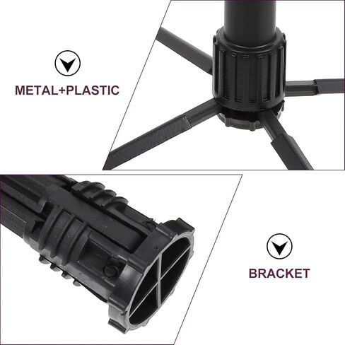 Ipetboom Portable Foldable Flute and Clarinet Four-legged Stand Black, Compact Instrument Holder Bracket for Woodwind Instruments, Lightweight Clarinet Support Suitable for Travel in Saudi Arabia