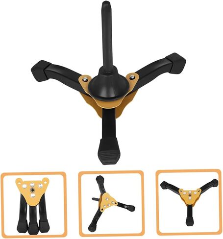 ULTECHNOVO Portable Yellow Wind Instrument Stand with Foldable Tripod and Detachable Base for Clarinet, Flute, and Oboe Accessories in Saudi Arabia