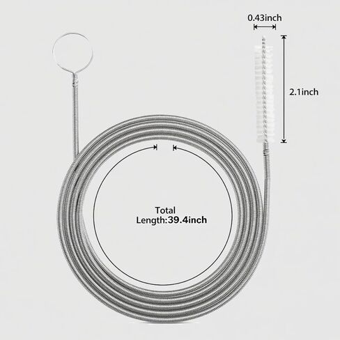 39.4-Inch Long Flexible Cleaning Steel Brush for Drains and Science Lab Tube in Saudi Arabia
