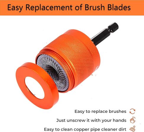 مجموعة تنظيف الأنابيب النحاسية المعدنية 1/2 بوصة و3/4 بوصة، مع ساق سداسية 1/4 بوصة، يتم توفير كل 4 قطع إضافية من الشفرات القابلة للاستبدال، لتنظيف الصدأ والبقع والطلاء على الأنابيب النحاسية والأنابيب المعدنية المختلفة in Kuwait