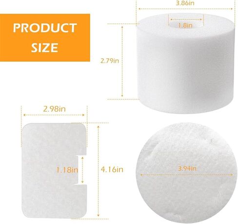 4 Pack Filter Replacement for Shark Navigator Deluxe NV42, NV4226, NV46, NV36, NV44, UV402, UV410 Upright Vacuum Model, Part #XFF36, white, CF-NV42 in Saudi Arabia