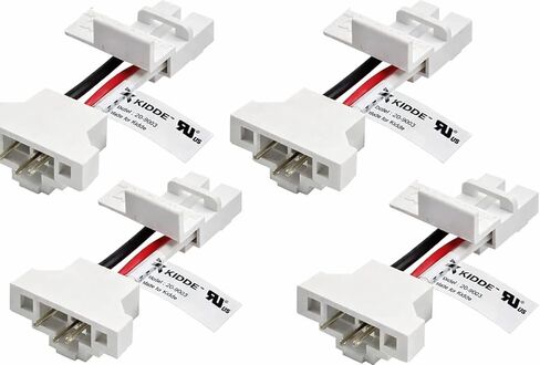 (4 Pack) Kiddes' 20-9003 Quick Connect Adapter Plug for Hardwired Smoke and CO Detectors – Compatible with Kidde’s Alarms – Smoke Detector Adapter for Easy Retrofit Installations in Saudi Arabia