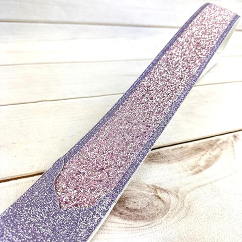 Walker & Williams WW-GL-111 Amethyst Purple Sparkle Glitter Bomb Padded Guitar Strap White Glove Leather Back For Acoustic, Electric, And Bass Guitars in Saudi Arabia