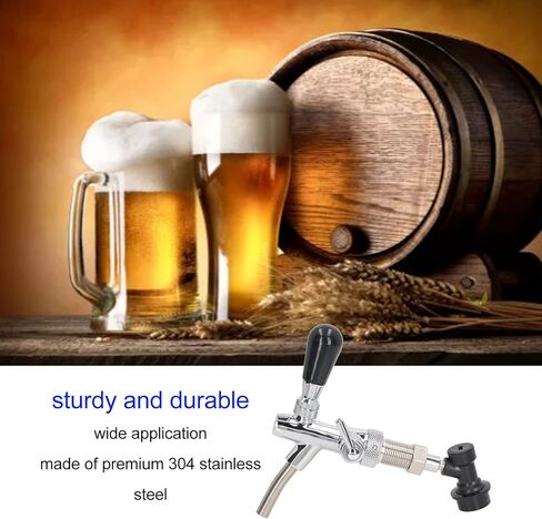 ACAGALA G5/8 Beer Tap 304 Stainless Steel Adjustable Beer Faucet Liquid Dispenser for Bar Restaurant Hotel Home in Kuwait