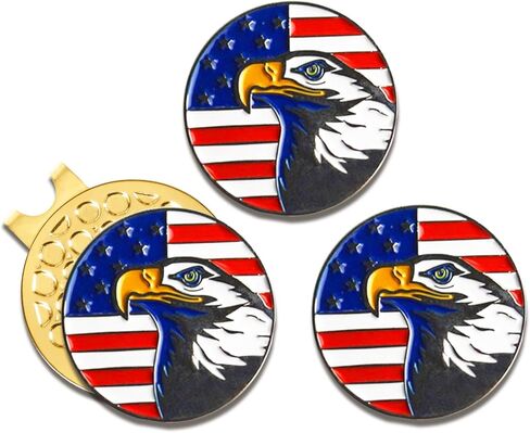 Amy Sport Golf Ball Marker with Magnetic Hat Clip Gold Value Sets, Metal Markers Holders Removable Easily Attach to Cap or Belt, Golf Divot Tool Accessories for Men Women Golfer in Saudi Arabia
