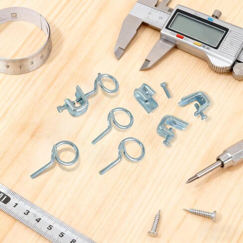 102 Pcs 1/4" x 20 Beam Clamp with Screws Cable Ring Hangers Steel Small C Clamps Metal Machine Threaded Bridle Rings for Pipe, Can Withstand 75 Lbs (1 1/4 Inch Bridle Rings) in Saudi Arabia