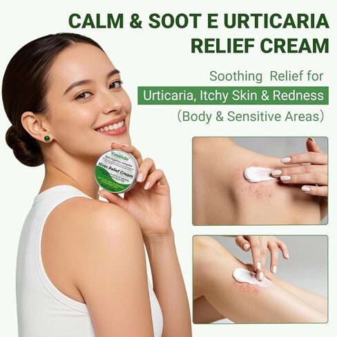 كريم تخفيف الشرى من خلايا النحل، علاج سريع المفعول للطفح الجلدي التحسسي، الأكزيما، حكة الجلد، مركب عضوي عشبي طبيعي، التحكم في الحساسية، 1 أونصة in Kuwait