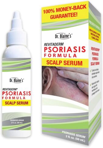 مصل الصدفية لفروة الرأس من دكتور بلين لعلاج الحكة وفروة الرأس المتقشرة | معالجة بحمض الساليسيليك والألانتوين، خالية من العطور والبارابين | تخفيف الصدفية لفروة الرأس الحساسة، حجم السفر 2 أونصة in Kuwait