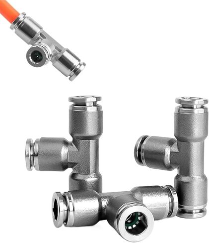 PE PEG موصل هوائي 304 الفولاذ المقاوم للصدأ موصل معدني 4 6 8 10 12 14 مللي متر القصبة الهوائية سريعة الاتصال المحملة خرطوم موصل معدني (PEG12-8) in Kuwait